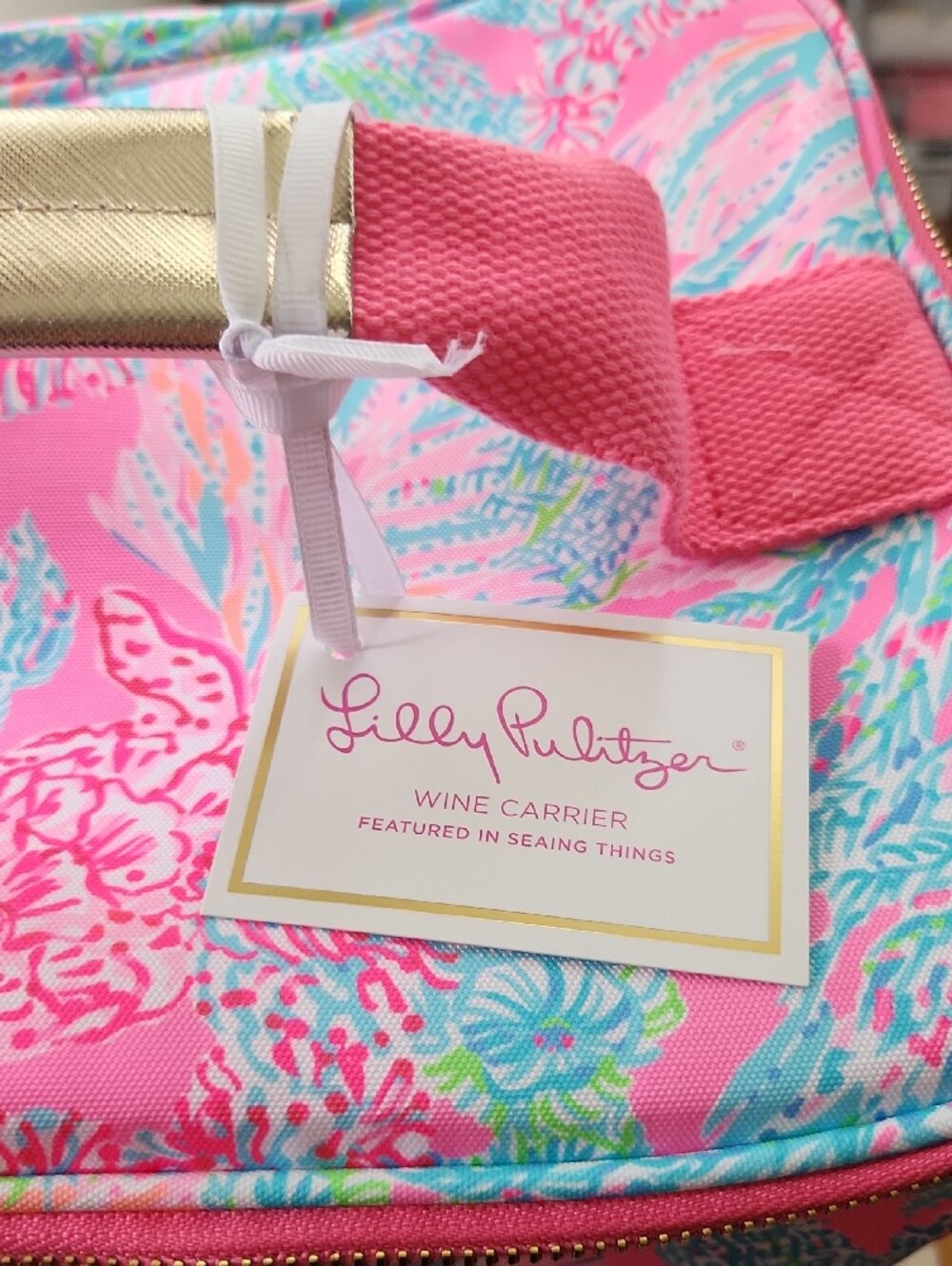 Lilly Pulitzer Pink Floral Insulated Cooler Bag - Picture 3 of 5